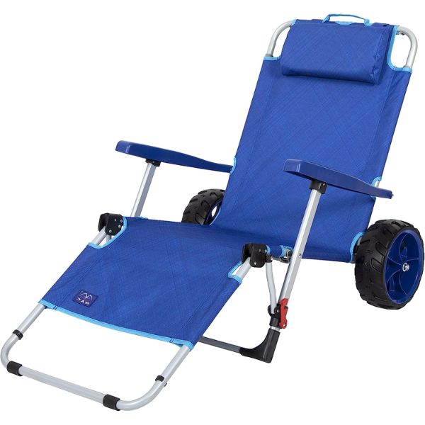 Mac Sports Beach Day Foldable Chaise Lounge Chair