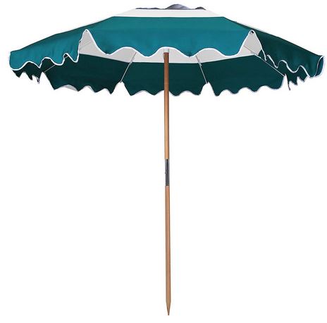 beach umbrella with wooden pole